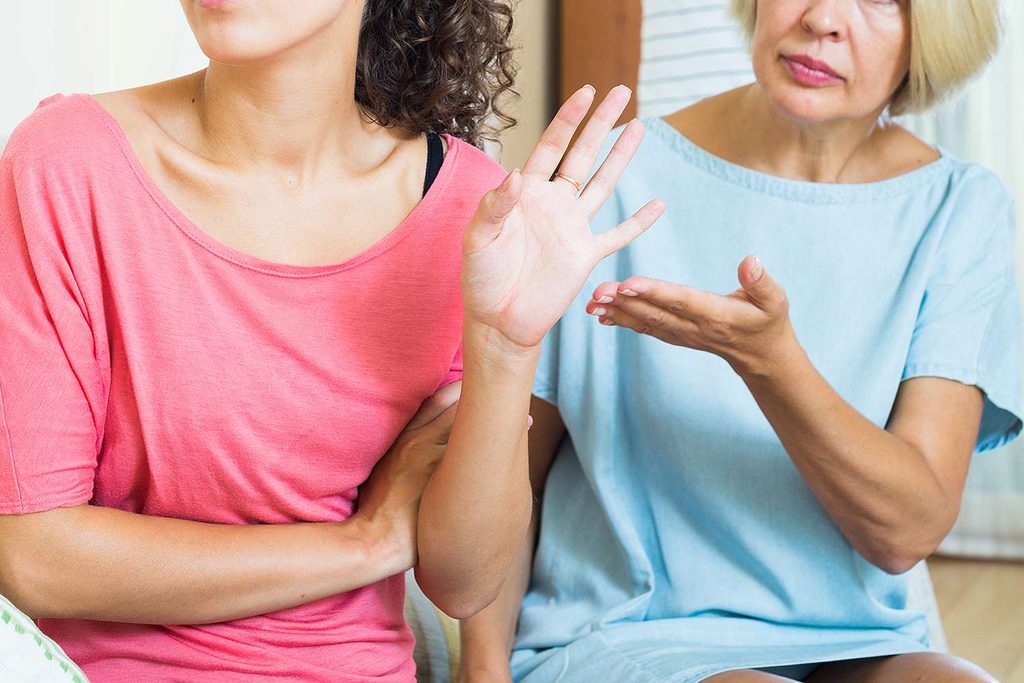 two women argueing